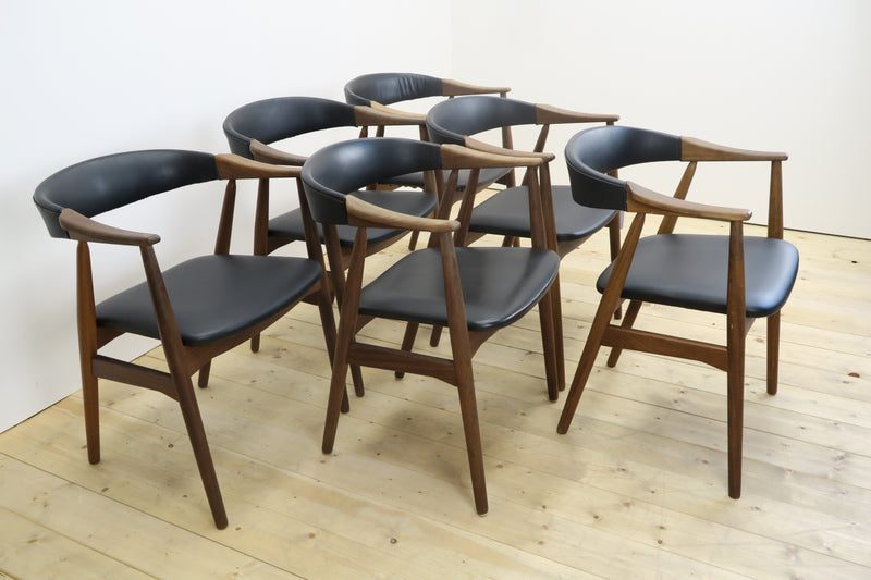 Set di sei sedie modello 213 di Thomas Harlev per Farstrup, Danimarca 1960