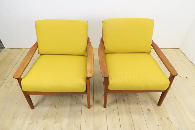 Coppia di poltrone in teak danesi, anni ’60