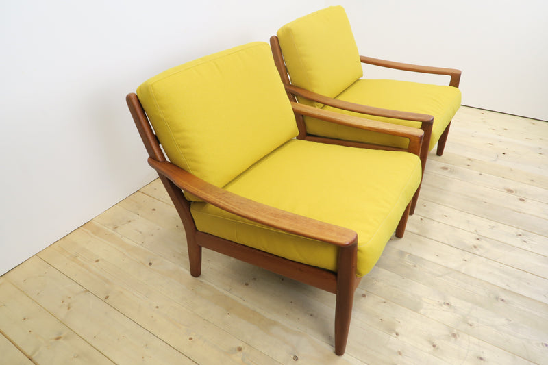 Coppia di poltrone in teak danesi, anni ’60