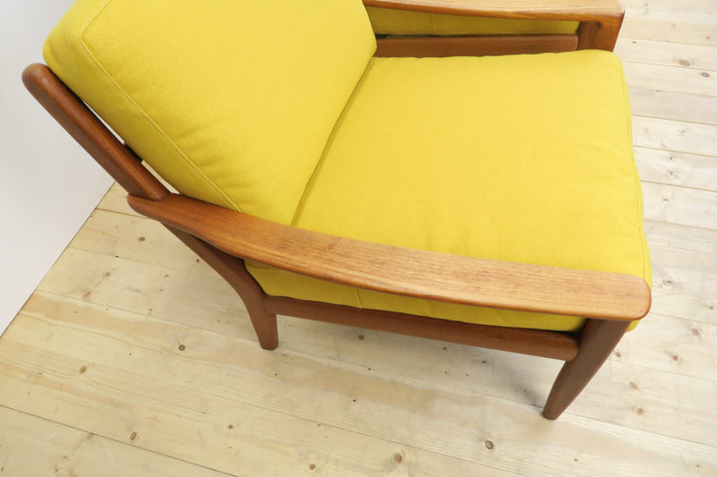 Coppia di poltrone in teak danesi, anni ’60