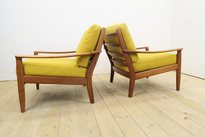 Coppia di poltrone in teak danesi, anni ’60