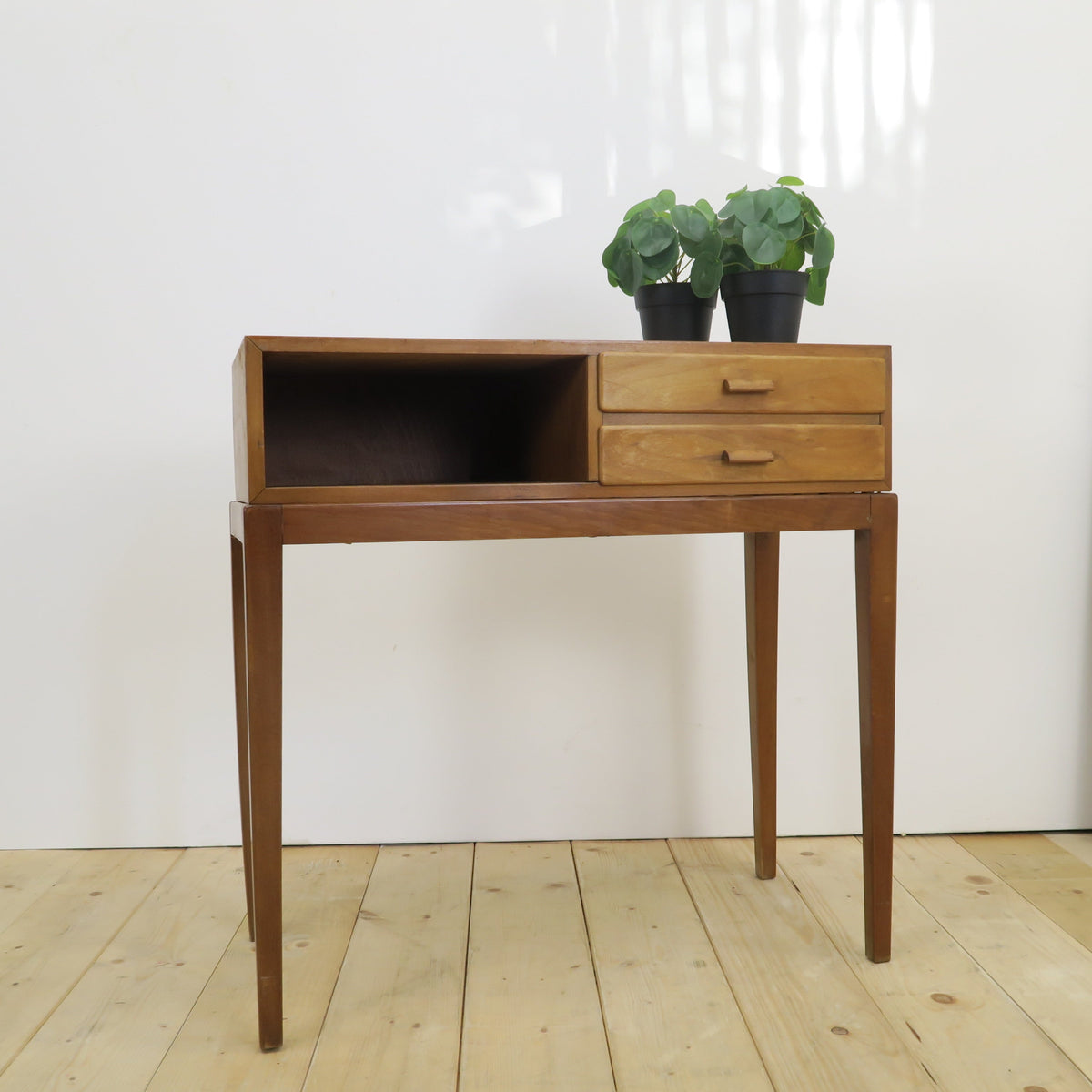 Beech hall table, 1960s