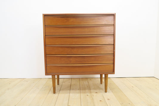 Cassettiera compatta in teak, anni ’60