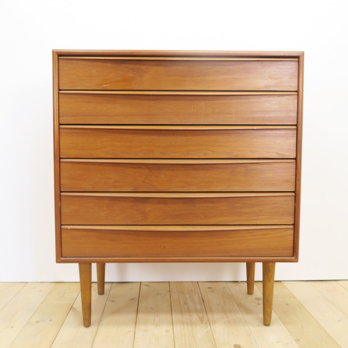 Cassettiera compatta in teak, anni ’60