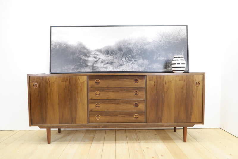 Teak sideboard with central drawers, 1960s