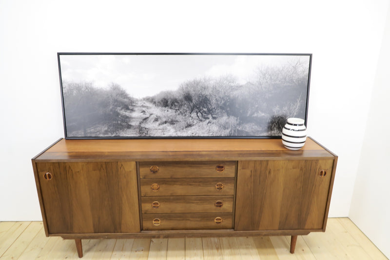 Teak sideboard with central drawers, 1960s