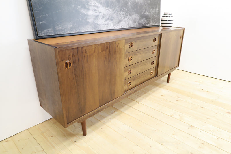 Teak sideboard with central drawers, 1960s