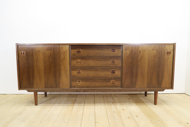 Teak sideboard with central drawers, 1960s