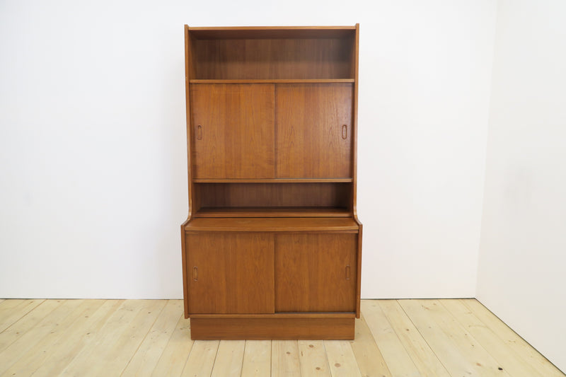 Teak bookcase with storage unit, 1960s