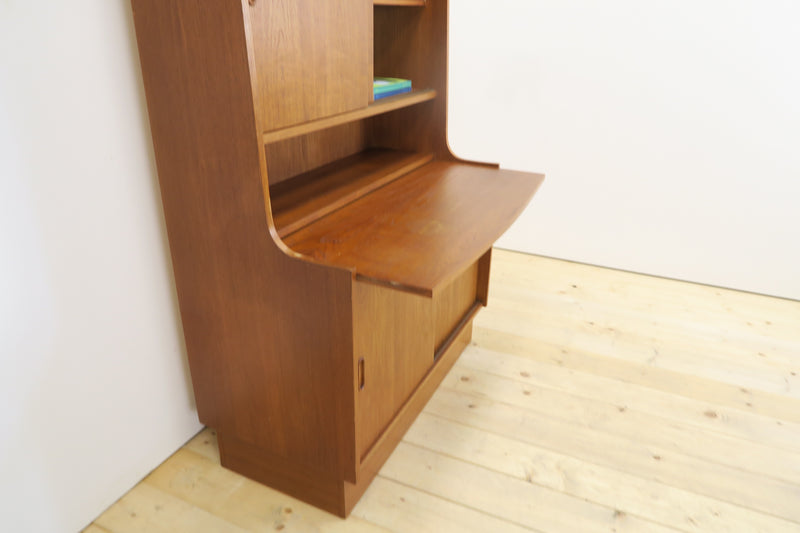 Teak bookcase with storage unit, 1960s