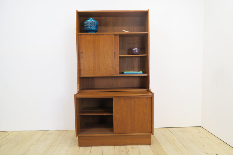 Teak bookcase with storage unit, 1960s
