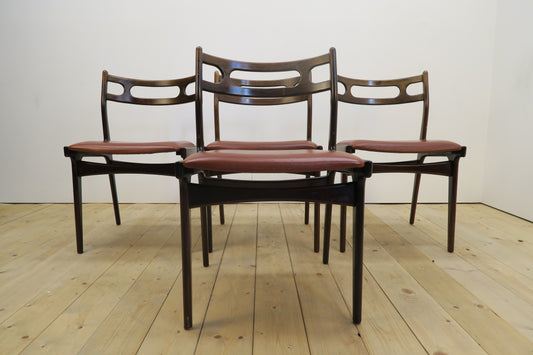 Set di 4 sedie modello 138 di Johannes Andersen per Uldum Møbelfabrik, Danimarca 1960