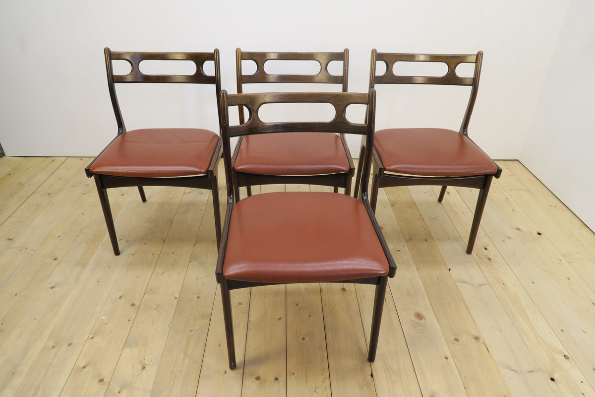 Set di 4 sedie modello 138 di Johannes Andersen per Uldum Møbelfabrik, Danimarca 1960