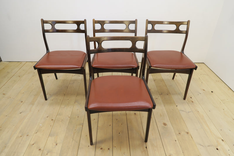 Rosewood dining set with table and 4 chairs, 1960s