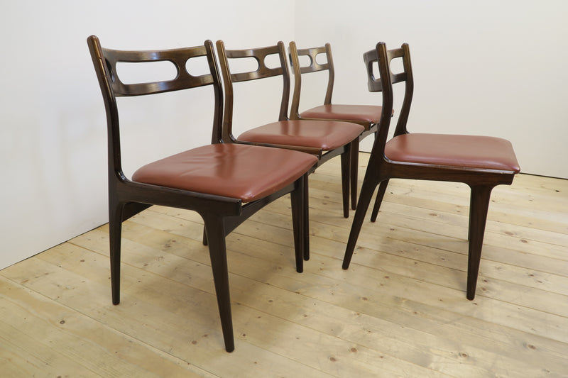 Rosewood dining set with table and 4 chairs, 1960s