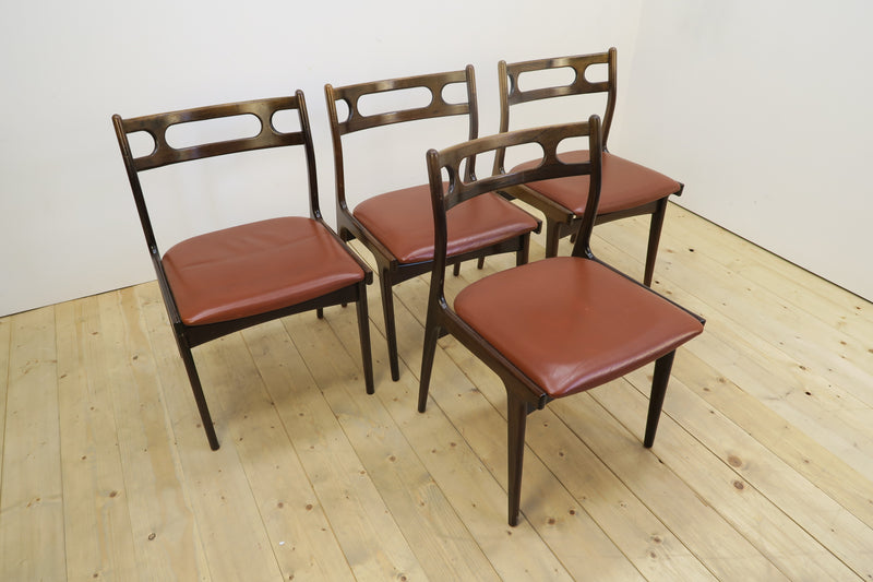 Rosewood dining set with table and 4 chairs, 1960s