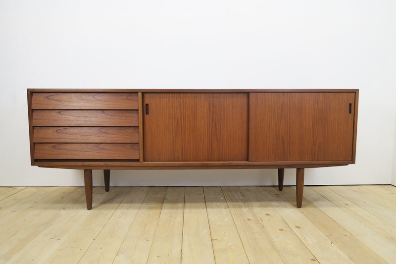 Teak sideboard with drawers and sliding doors, Denmark 1960