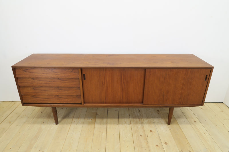 Teak sideboard with drawers and sliding doors, Denmark 1960