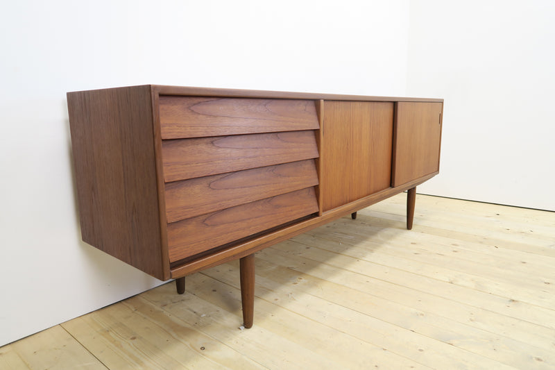 Teak sideboard with drawers and sliding doors, Denmark 1960