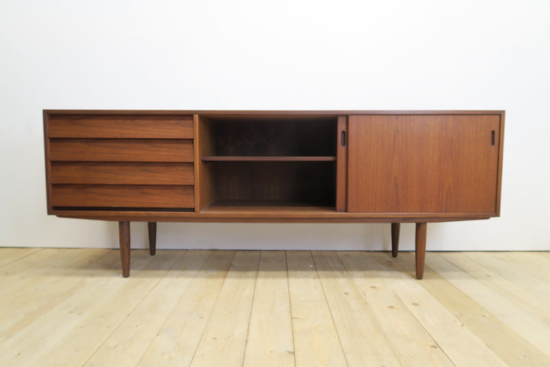 Teak sideboard with drawers and sliding doors, Denmark 1960