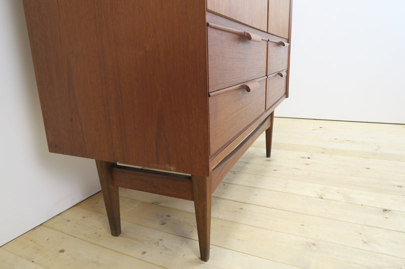Tall teak sideboard, Denmark 1960