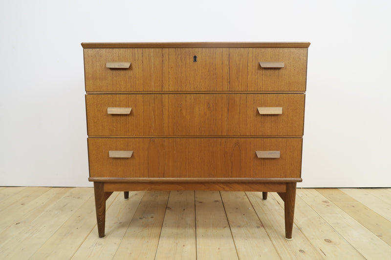 Three-drawer teak chest of drawers, Denmark 1960