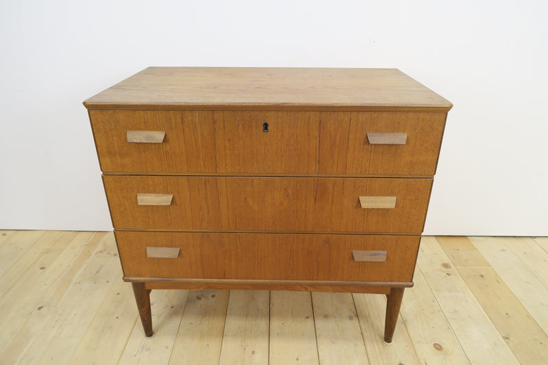 Three-drawer teak chest of drawers, Denmark 1960