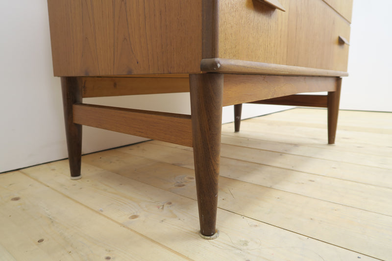 Three-drawer teak chest of drawers, Denmark 1960