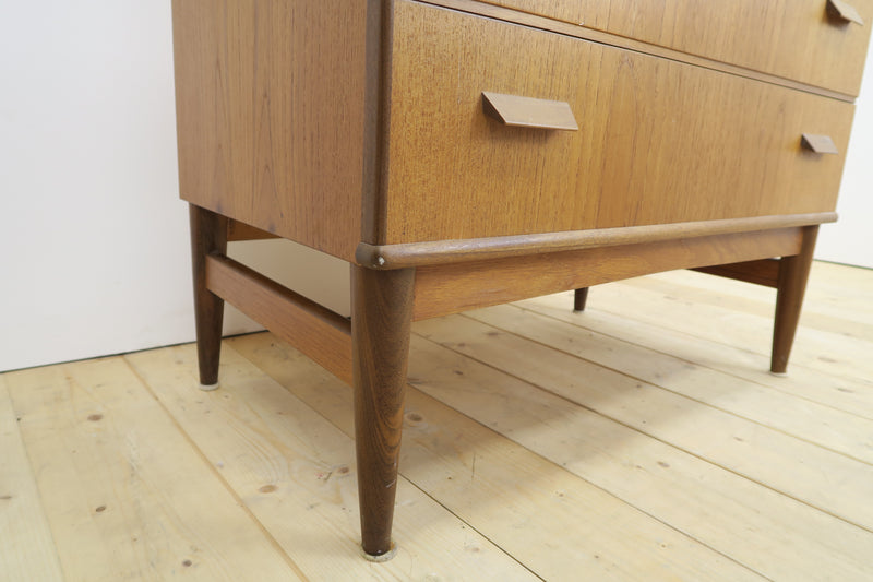 Three-drawer teak chest of drawers, Denmark 1960