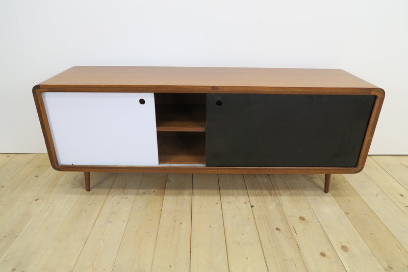 Sideboard in teak bianco e nero, anni ’60