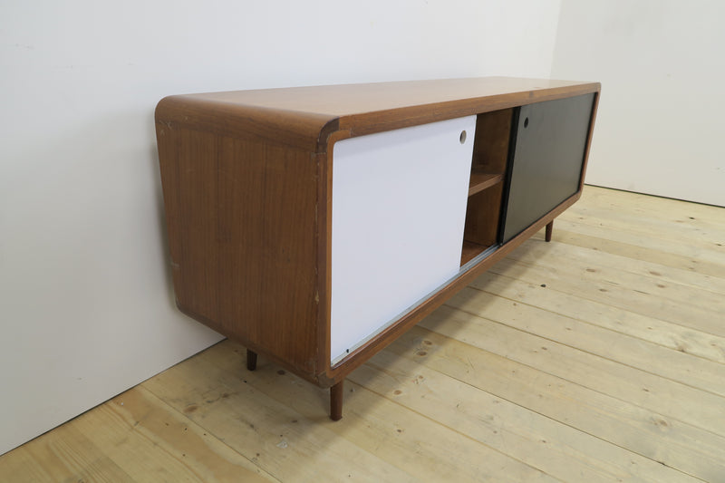 Sideboard in teak bianco e nero, anni ’60