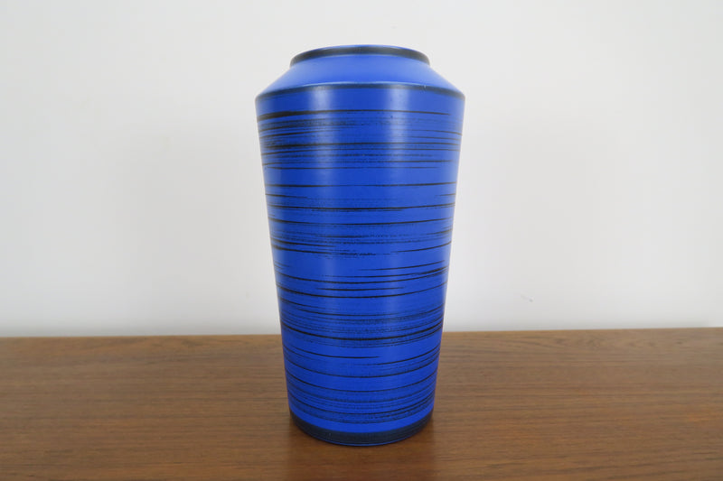 Blue and black ceramic vase, 1960s