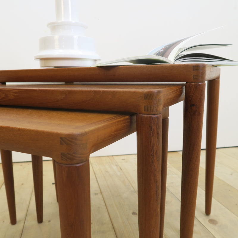 Teak Nesting Tables – H.W. Klein for Bramin, Denmark 1960 | Mid-Century