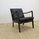 Scandinavian teak and leather armchair, 1960s