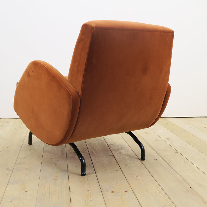 Janusz Rozanski velvet armchair, 1950s