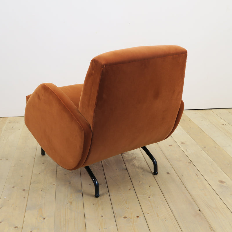 Janusz Rozanski velvet armchair, 1950s