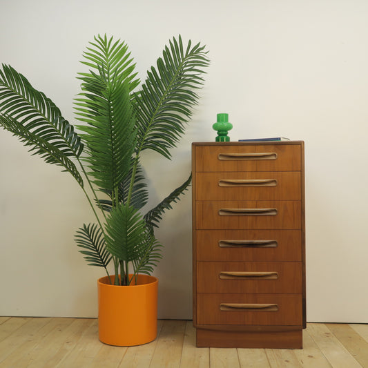 Cassettiera Tall Boy “Fresco” di Victor B. Wilkins per G-Plan, teak, Inghilterra 1960