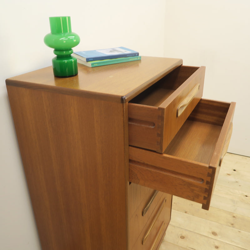 Cassettiera Tall Boy “Fresco” di Victor B. Wilkins per G-Plan, teak, Inghilterra 1960