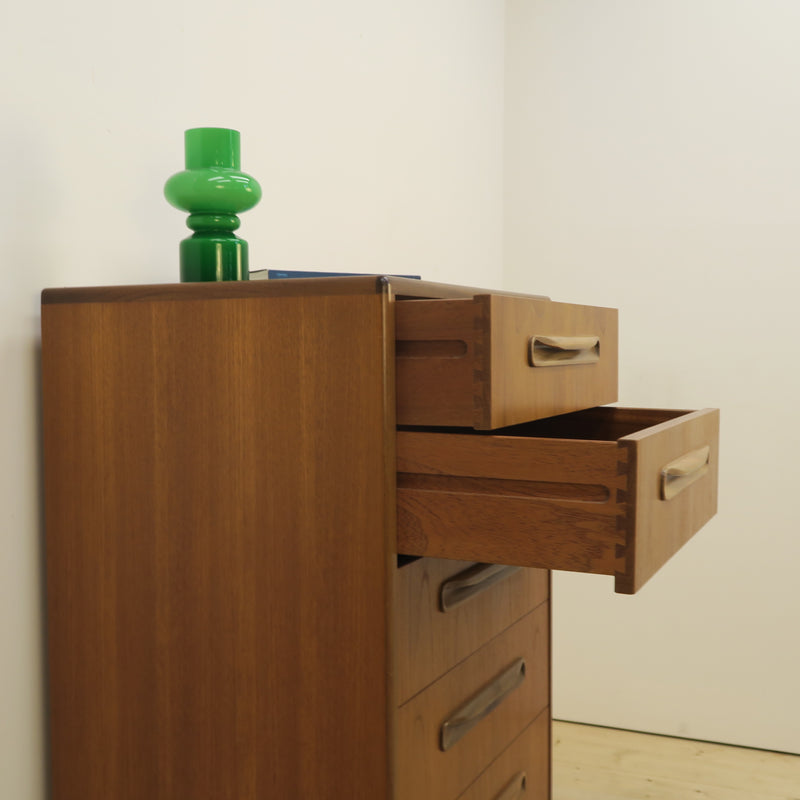 Cassettiera Tall Boy “Fresco” di Victor B. Wilkins per G-Plan, teak, Inghilterra 1960