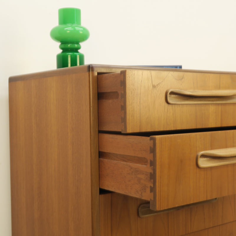 Cassettiera Tall Boy “Fresco” di Victor B. Wilkins per G-Plan, teak, Inghilterra 1960