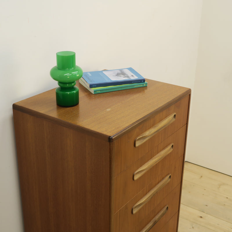 Cassettiera Tall Boy “Fresco” di Victor B. Wilkins per G-Plan, teak, Inghilterra 1960
