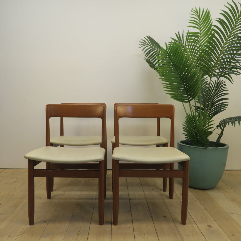 Set di 8 sedie in teak Mid-Century, Danimarca 1960