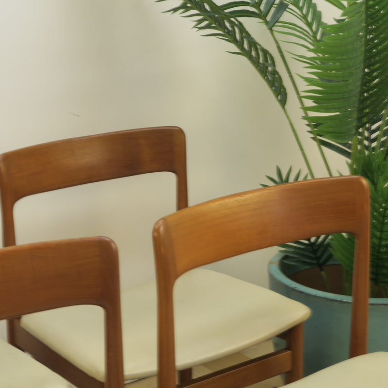 Set di 8 sedie in teak Mid-Century, Danimarca 1960