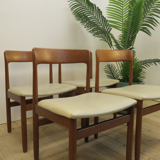 Set di 8 sedie in teak Mid-Century, Danimarca 1960