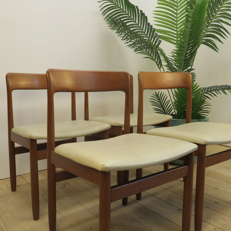 Set di 8 sedie in teak Mid-Century, Danimarca 1960