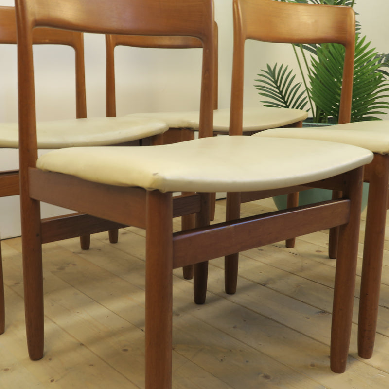 Set di 8 sedie in teak Mid-Century, Danimarca 1960