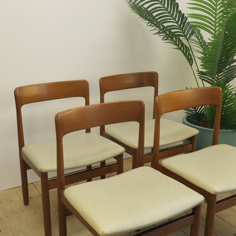 Set di 8 sedie in teak Mid-Century, Danimarca 1960