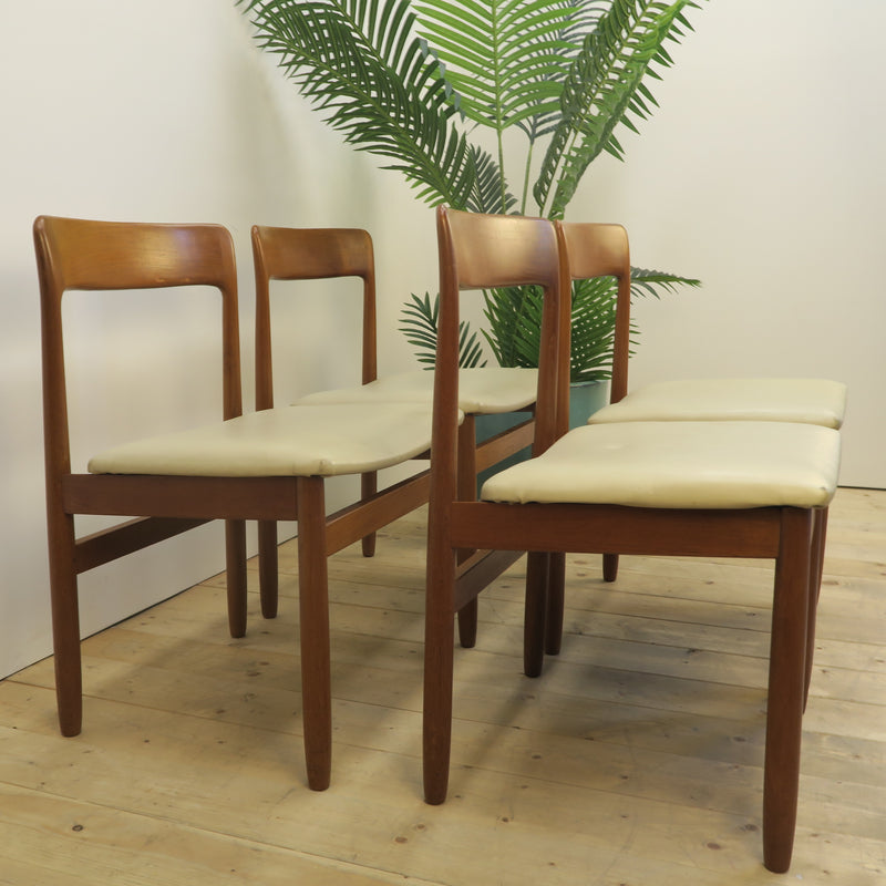 Set di 8 sedie in teak Mid-Century, Danimarca 1960