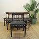 Set di 6 sedie Nørgaard Møbelfabrik, palissandro e pelle, Danimarca 1960