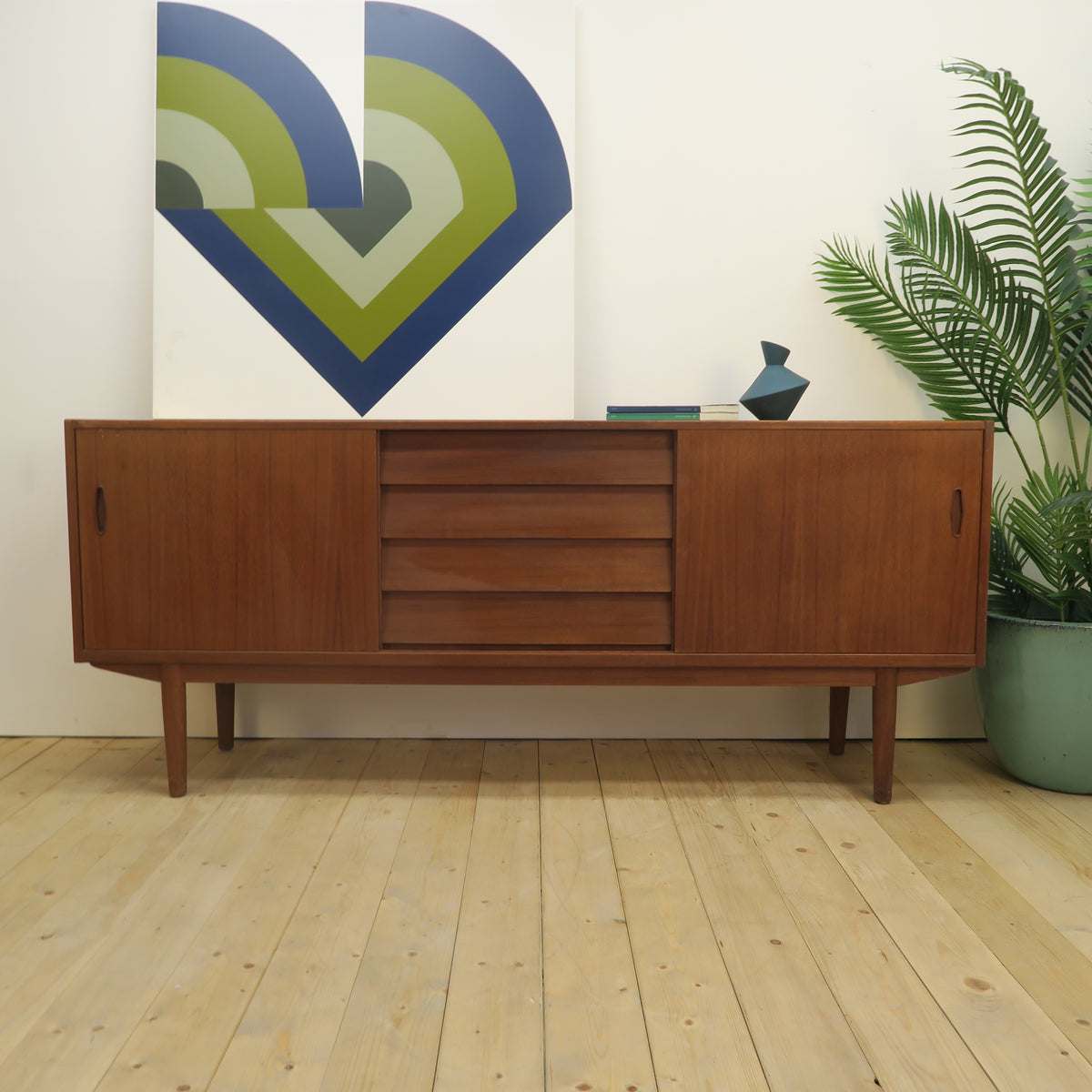 Sideboard “Trio” di Nils Jonsson per Troeds, teak, Svezia 1960